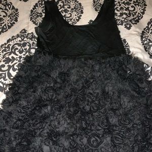 Zara Black Floral Mini Dress Size 30